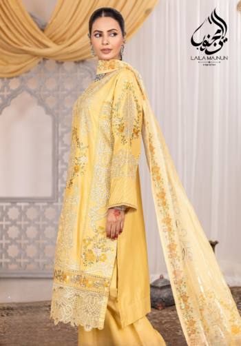 3 PC Lawn Cotton Embroidered Suit 🌿