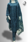 Noor-e-Seher | Deep Teal Embroidered Formal Dress – Laila Majnun