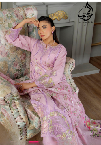 3 PC Lawn Cotton Embroidered Suit 🌿