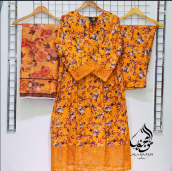 Laila Mjnun_3 PC Cotton Stitched Frock