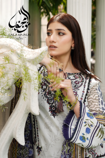 "Noor-e-Elan"  3PC Lawn Embroidered Suit