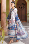 "Rang-e-Bahar" | Navy Blue Grace – Embroidered Cotton Suit