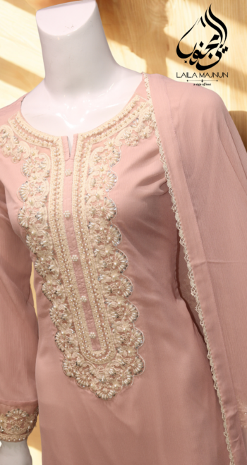 Gulbadan – 3PC Cotton Embroidered Suit (Semi-Formal)